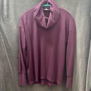 LOFT Purple Cowl Neck Sweater